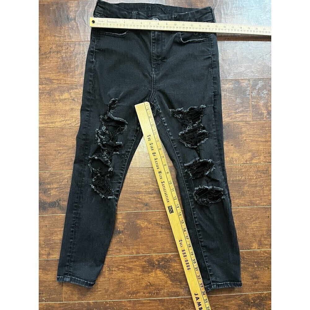 american eagle next level stretch distressed skinny jeans Size 10 extra short - Picture 4 of 6